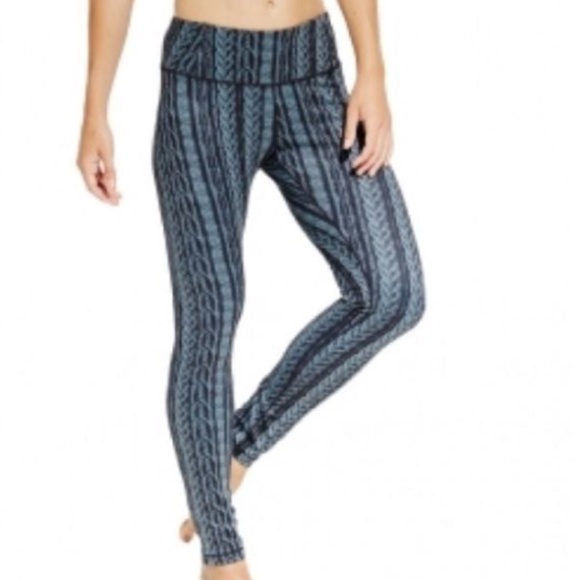 CALIA by Carrie Underwood Pants - CALIA Cable Knit Print Leggings Sz L
